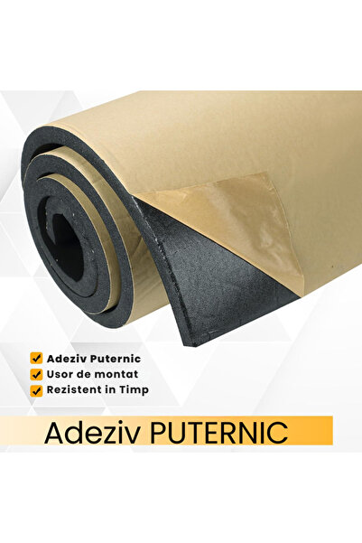 Zippi Material Insonorizant Auto, Izolare Fonica, Universal, Neopren si Spuma de Cauciuc, 100 x 50 x 10