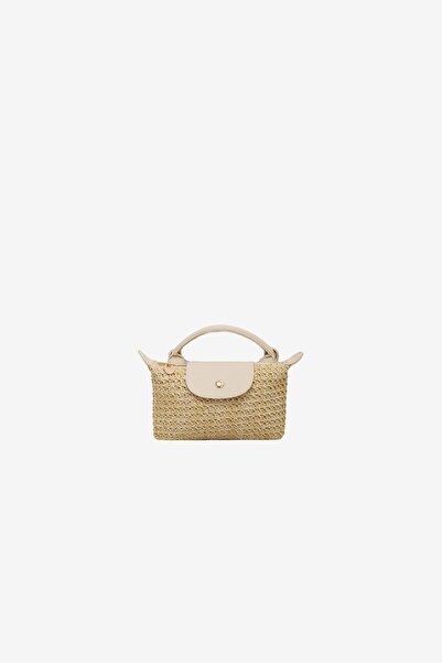 MARSEPTUN Audrey Single Handle Light Beige Straw Bag