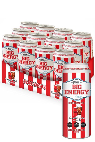 Adonis Gear Big Energy Drink, Vanilla Cola, 500 ML, Increased Energy Levels (...