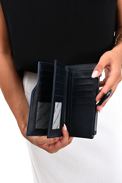 Just Polo Original Coin Zippered Vertical Multi-Compartment Women's Wallet Hand Portfolio 19*10 cm