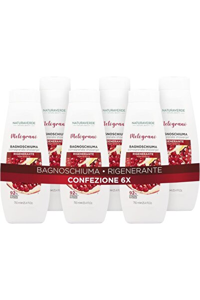 Naturaverde جل الاستحمام بالرمان من Natural Beauty، رغوة الاستحمام المجددة، م...