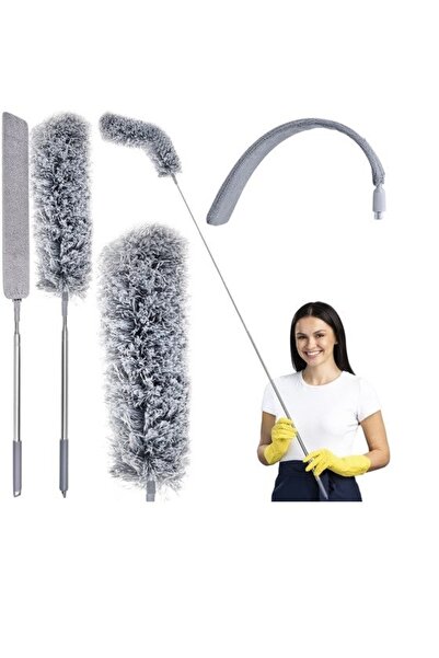 Welora Microfibră Pamatuf 2 capete interschimbabile, mâner telescopic - gri