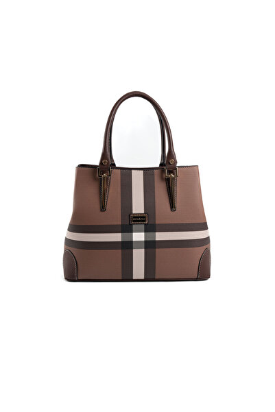 Silver Polo Geantă de umăr pentru femei/fete 667-47398 GEANTĂ MK85 MARO ÎNCHI...