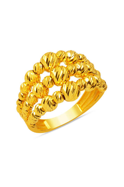 Bilezikci Üç Sıra Altın Dorikalı Yüzük