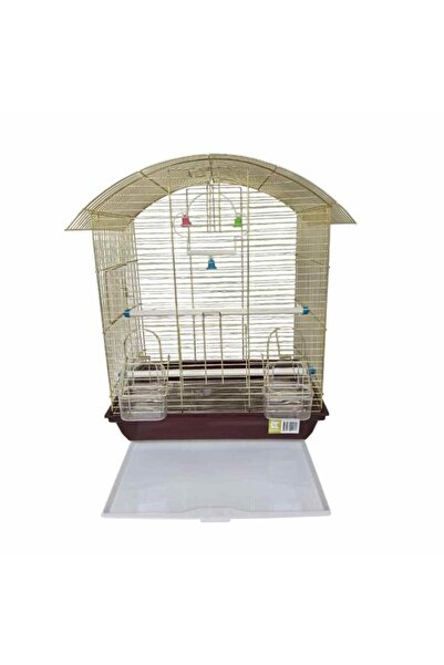 Nanbell Pirinç Sürgülü Izgaralı İthal Kuş Kafesi 37X28X48cm