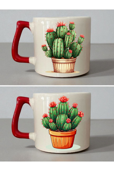 lili hediyelik كوب كاكتوس مكون من قطعتين - هدية عيد ميلاد للخطيب، هدية عيد ميلاد للحبيب