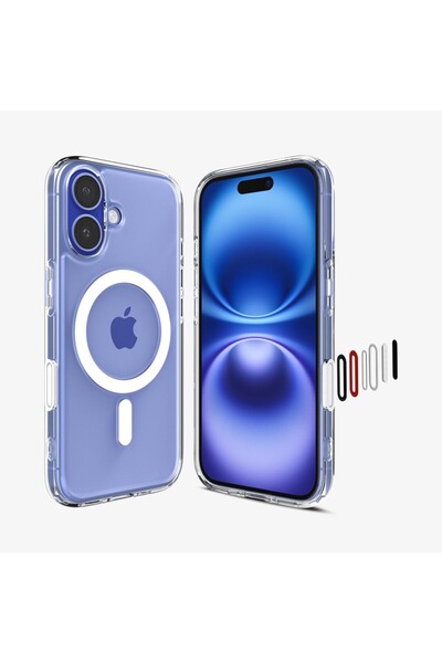 Spigen iPhone 16 Slim Magsafe Case Ultra Hybrid t Force Magfit Clear Cover - Acs09073