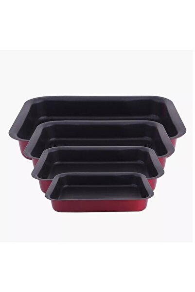 Generic Vetro 4-Piece Aluminium Non-Stick Rectangle Pan Set