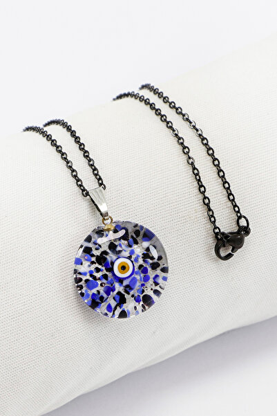 biuti قلادة مصنوعة يدويًا من الفولاذ المقاوم للصدأ مع حلية على شكل عين الحسد ...