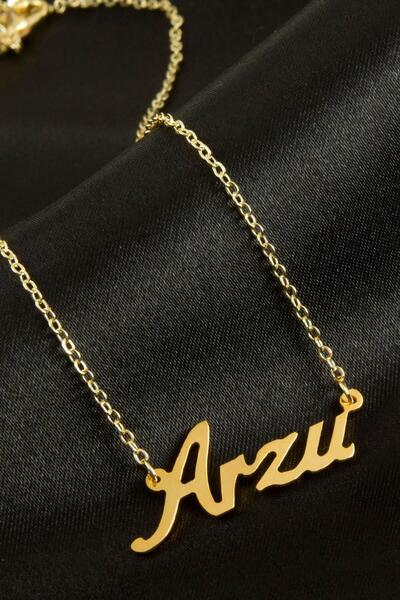 Genel Markalar Arzu Isimli Kolye (Kişiye Özel) Zirkon Taşlı Kolye Şık Tasarım