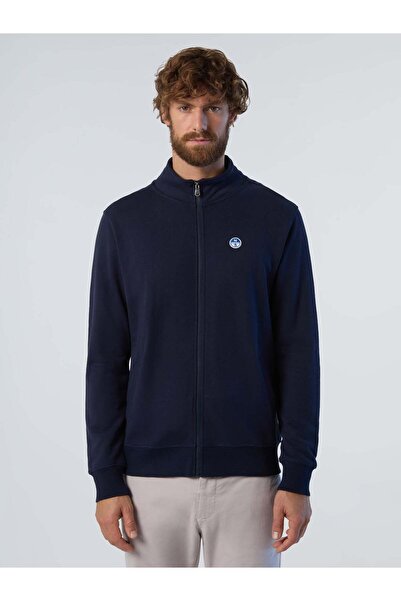 North Sails Dik Yaka Fermuarlı Pamuk Sweatshirt