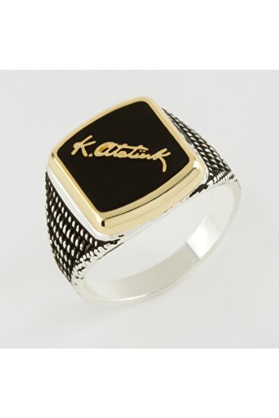 Generic Brand Mustafa Kemal Atatürk Signed Metal Men's Ring