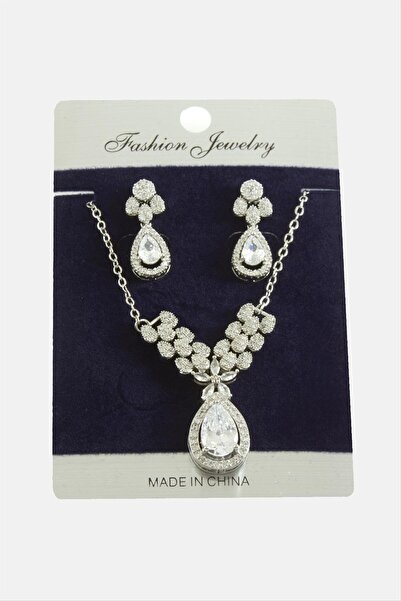 Bijuteri Net إسقاط قلادة مجموعة حجر الزركون