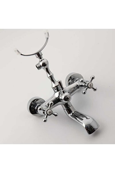 Trendy's Baterie Cadă TRENDY S – Montaj pe Perete, Para Duș Tip Telefon, Crom Lucios