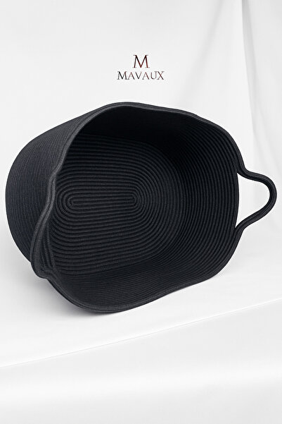 MaVaux Wicker Jute Decorative Basket 20X30X50 Cm, Toy, Laundry, Bathroom, Kitchen and Organizer Storage Basket