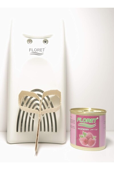 Floret جهاز معطر مروحي فلوريت مع عبوة معطرة سائل (توت احمر)