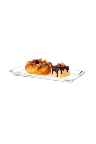 ORIAN Turkish Clear Glass Serving Platter from Pasabahce