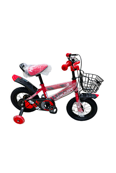 United Children's bike, size 14, basket and rear fender, suitable for children aged 5-6 years, red