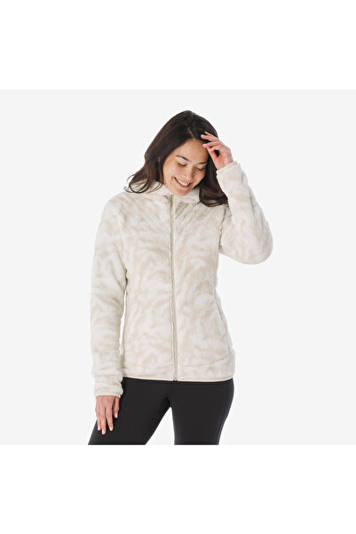 Decathlon معطف صوف دافئ للنساء من Quechua - بيج - NH500