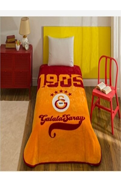 YÜNTEKS Taç Taraftar Lisanslı Tek Kişilik Battaniye (160x220)-2025/2026 YENİ SEZON 5 YILDIZ GALATASARAY