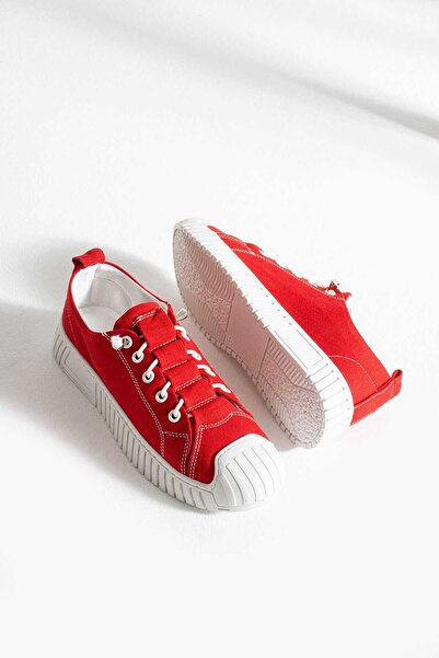 Berk Kırmızı Kadın Sneaker Günlük Ayakkabı
