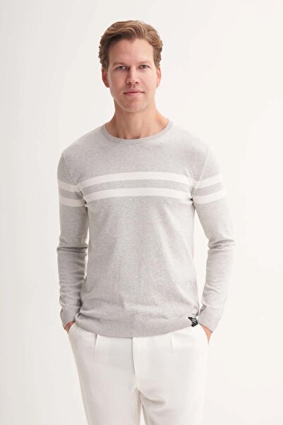 Cazador Gray-White Men's Sweater 33025