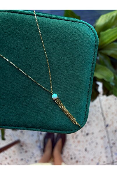 Miltonia Opal Taşı 925s Gümüş Kolye