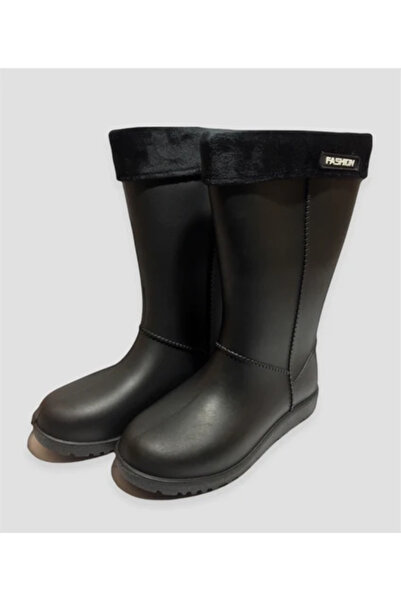 Monalisa Home أحذية واقية من المطر فاخرة باللون الأسود مقاس 39