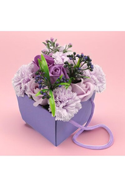 AW Gifts Buchet de Flori de Săpun - Trandafir Violet și Garoafe