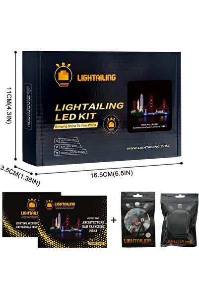 Lightailing 565-Piece Architecture Building Kit 21043 10.32x7.52x2.4inch