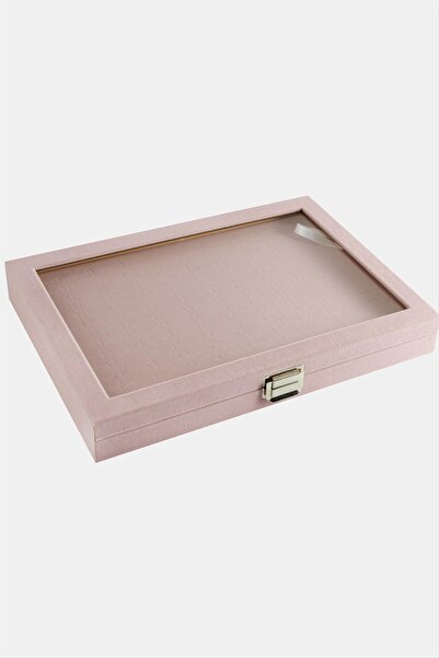 TakÇalıştır حامل حلقة من قماش أنفورا بغطاء زجاجي مقاس 24*34 سم