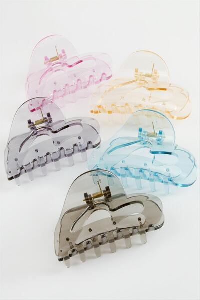 Ayena Moda Cataramă cu închidere cu cârlig, transparentă, colorată, 9 cm