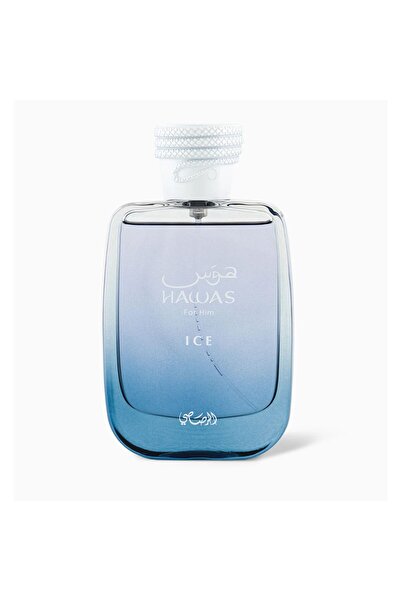 Hawas عطر راساسي آيس للرجال، أو دو بارفان، 100 مل، عطر خشبي منعش يدوم طويلاً
