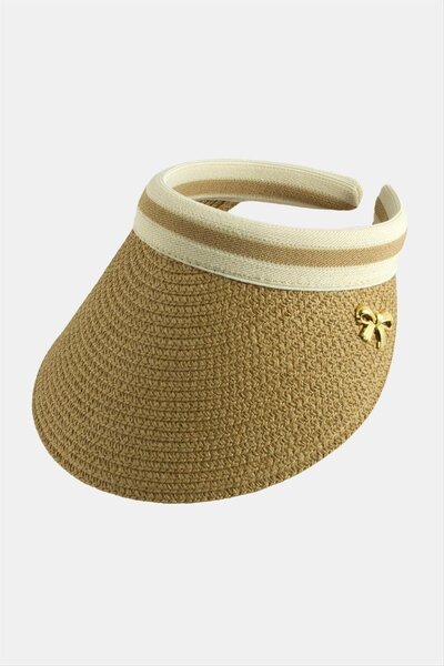 Marsilyan Ψάθινο καπέλο παραλίας με φιόγκο και γείσο ILKEL-BJT940