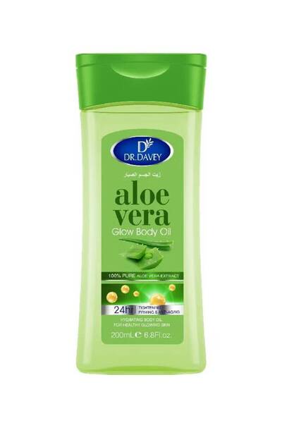 Dr. Davey دكتور ديفي زيت الصبار المتوهج للجسم مرطب ومنعم للجسم بعد الشور