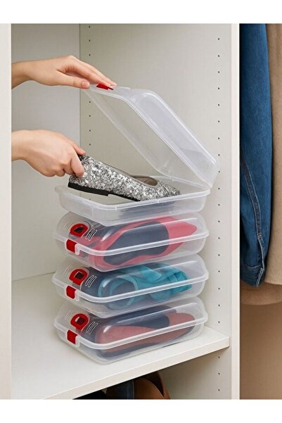 Perodia 12 τεμάχια γυναικεία διαφανή κουτί αποθήκευσης και προστασίας παπουτσιών Lady 50816