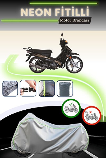 Cemku Cool قماش دراجة نارية رمادي اللون متوافق مع نيون فيتيل RKS جاكوار 100