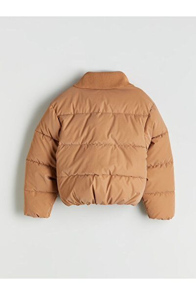 LC Waikiki Lcw Kids Brown Stand Collar Girls Puffer Jacket