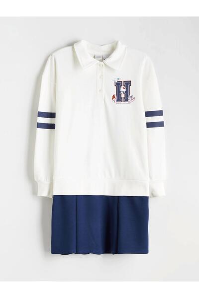 LC Waikiki Lcw Kids Polo Neck Hello Kitty Printed Girls' Dress