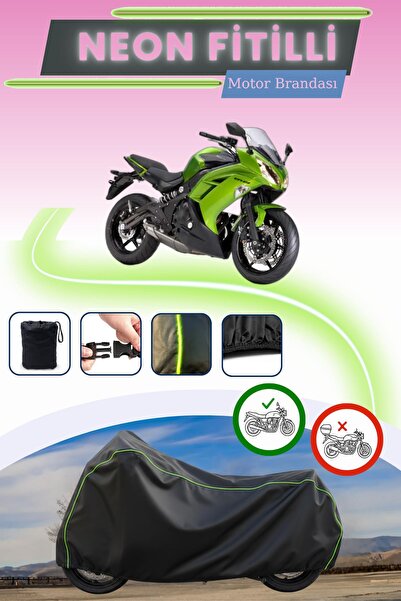 Cemku Cool قفل أسود قماش مجدّل حقيبة، لا يناسب محرك كاواساكي ER-6 F