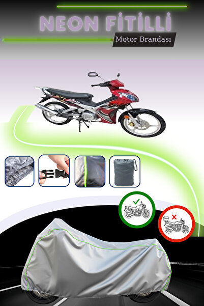 Cemku Cool قماش دراجة نارية متوافق مع نيون فيتيل بيسان تيرا 125 باللون الرمادي