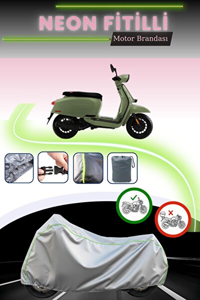 Cemku Cool قماش دراجة نارية متوافق مع لون رمادي متوافق مع نيون فيتيل لامبريتا...