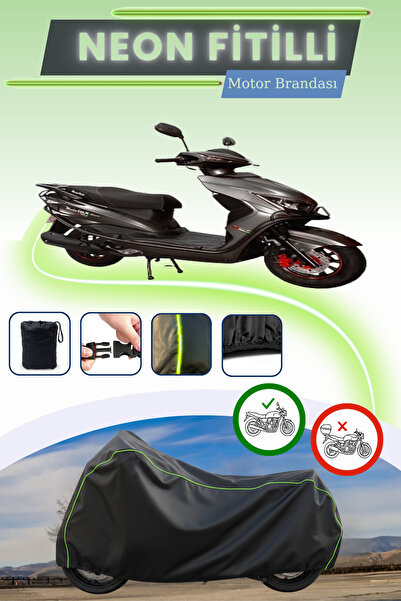 Cemku Cool غطاء محرك موتولوكس نيرفانا 50 متوافق مع غطاء المحرك الأسود المتوافق مع نيون فيتيلي