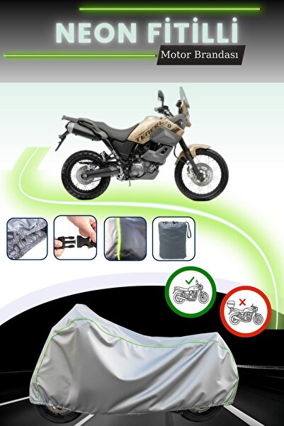 Cemku Cool غطاء محرك رمادي قماش مجدّل حقيبة متوافق مع ياماها XTZ 660Z تينيري