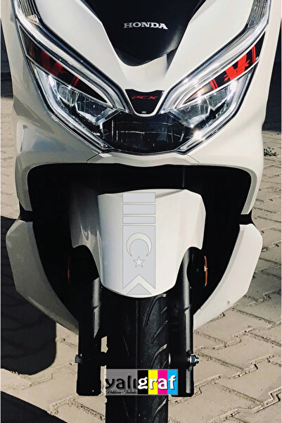 Yalıgraf Reklam Tabela Motorcycle Front Fender Stripe Turkish Flag Crescent a...