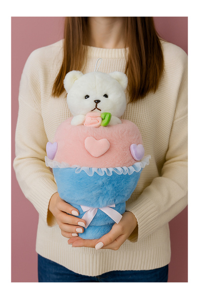 Peluş Sepeti Halley Oyuncak 40 Cm Peluş Buket Ayı - Yumuşak Dokulu