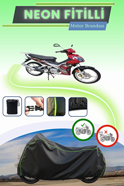 Cemku Cool غطاء محرك أسود قماش مجدّل حقيبة ، لا يناسب قفل Bisan Terra 125