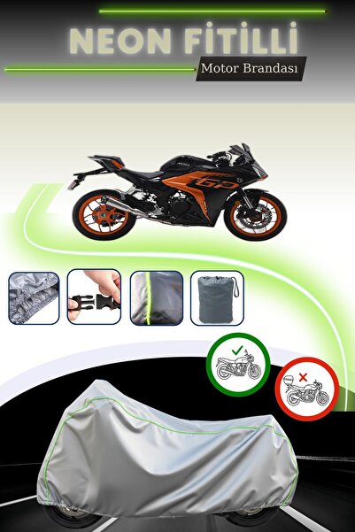 Cemku Cool حقيبة خلفية رمادية نيون قماش مجدّل وقماش محرك متوافق مع أورورا GP 250