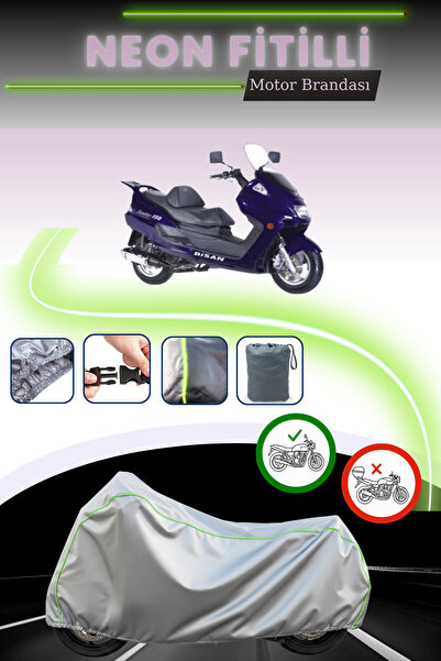 Cemku Cool قماش دراجة نارية متوافق مع نيون فيتيل بيسان سانتانا 150 باللون الرمادي