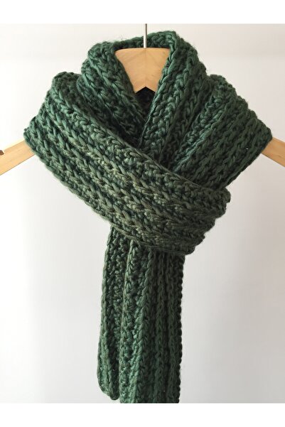 Mora Örgü Mora Knit Scarf Hand Knitted Shiny Wool Unisex Scarf (17X165Cm 255G...